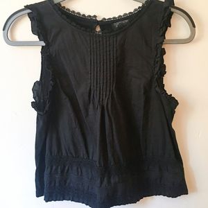 Top Shop Peplum Silhouette Black Blouse